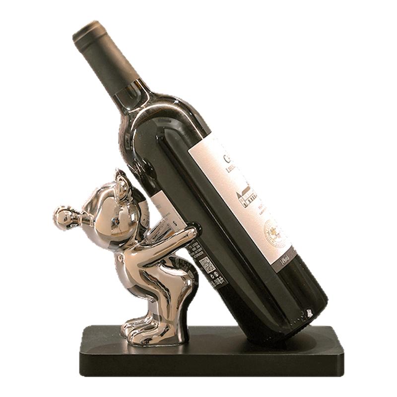 海贝海轻奢高档家居客厅电视柜酒柜暴力熊红酒架餐边柜装饰品摆件