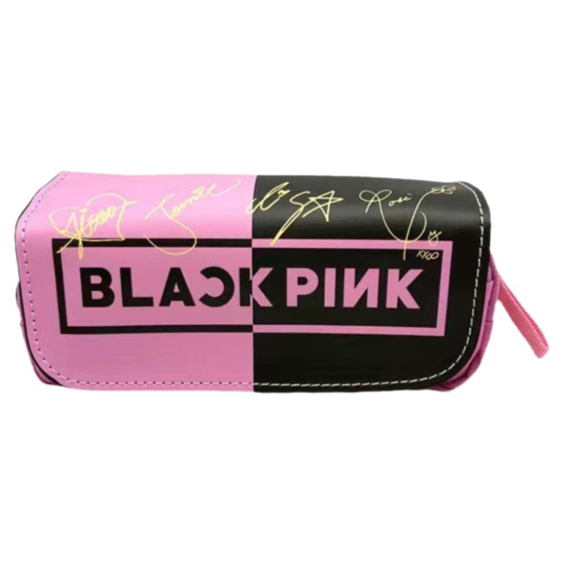 blackpink笔袋 中小学生PU文具盒女生大容量帆布女孩笔盒韩系应援