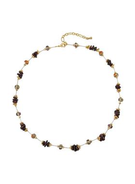 天然石榴石双层叠戴项链女秋冬