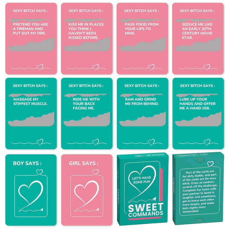 亚马逊跨境新款46张情侣卡片娱乐伴侣刮刮卡互动休闲夫妻玩具猜谜