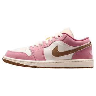 耐克乔丹女子刺绣板鞋秋冬平底低帮轻便运动鞋JORDAN AJ1 DC0774