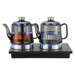 先科烟灰玻璃全自动双上水烧水壶泡茶专用抽水一体茶台保温电茶炉