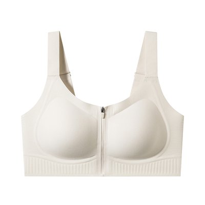 超级文 溪花禅意前开拉链无痕内衣