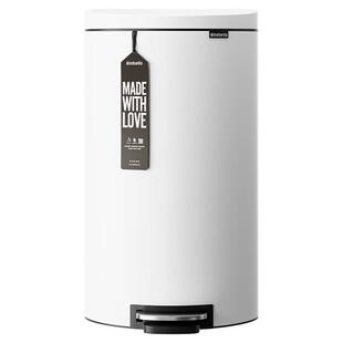 brabantia柏宾士山姆同款平背脚踏式30L家用不锈钢客厅靠墙垃圾桶