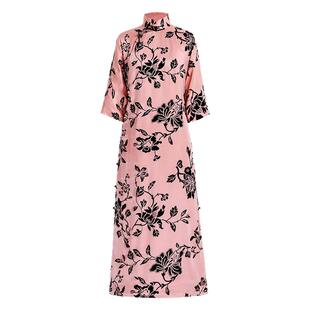 幽姿晚香丨一城风絮丨春秋植绒中式民国风复古全开襟立领中袖旗袍