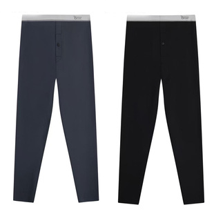 男士保暖裤秋冬季贴身打底裤光面无痕保暖裤加绒男款薄棉裤鲨鱼库