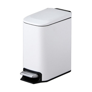 卫生间夹缝垃圾桶家用客厅卧室创意轻奢带盖不锈钢脚踏式双层窄小