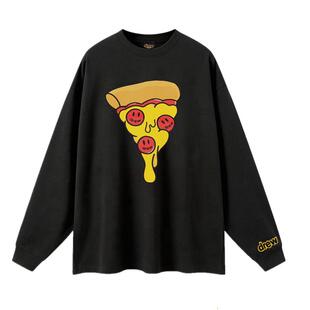 Drew披萨笑脸长袖T恤男潮牌高街贾斯汀比伯FOG宽松情侣纯棉打底衫