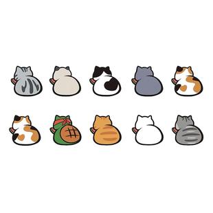 吃瓜喵喵电动车贴纸搞笑个性创意电瓶摩托车反光防水猫猫汽车装饰