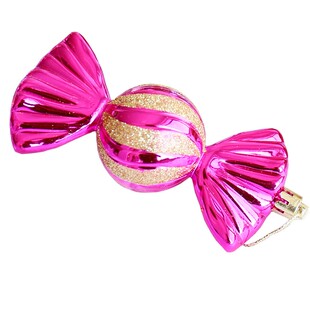 新年圣诞树装饰品小糖果冰淇淋挂件彩绘球多多大礼包粉色可爱道具