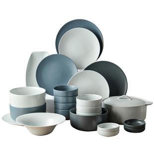 饭碗家用餐具碗碟套装陶瓷特别好看的碗高级感盘子菜盘大汤碗面碗