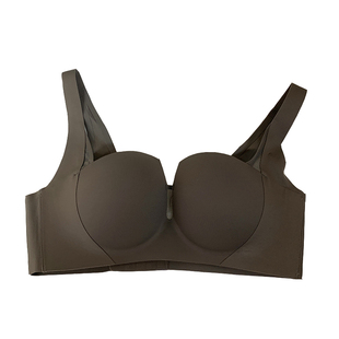 范美内衣女式无感钢圈四角杯文胸小胸AB杯厚款聚拢调整型胸罩4442