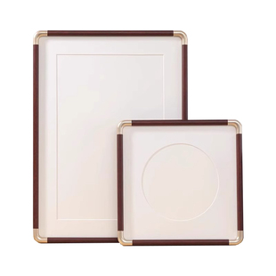 仿铜角卡纸画框装裱实木书法相框国字画a4空白4k8k定制挂墙大尺寸