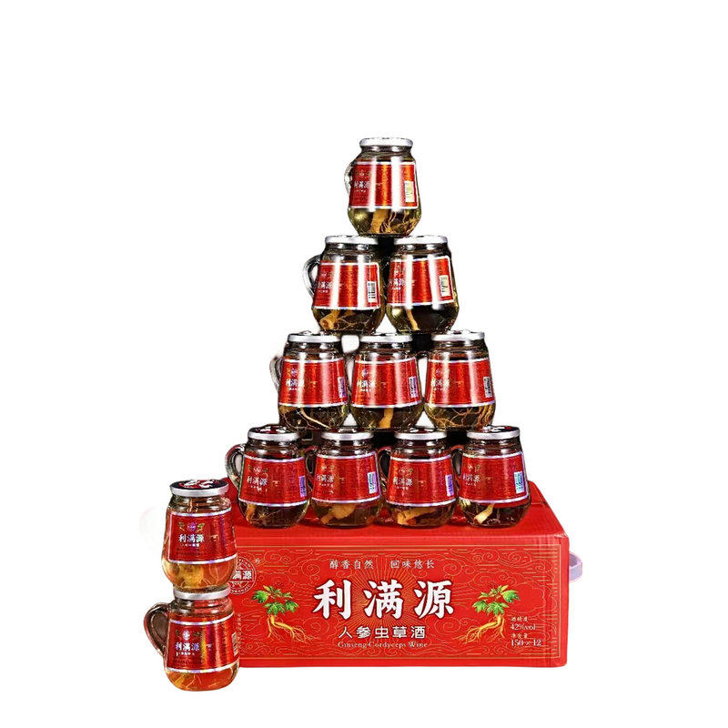 利满源人参鹿鞭酒一箱12瓶42度
