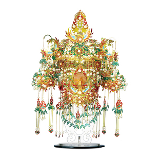 稀奇物「国风」拼酷金翅鸟冠十里红妆3D立体金属拼图凤冠diy手工