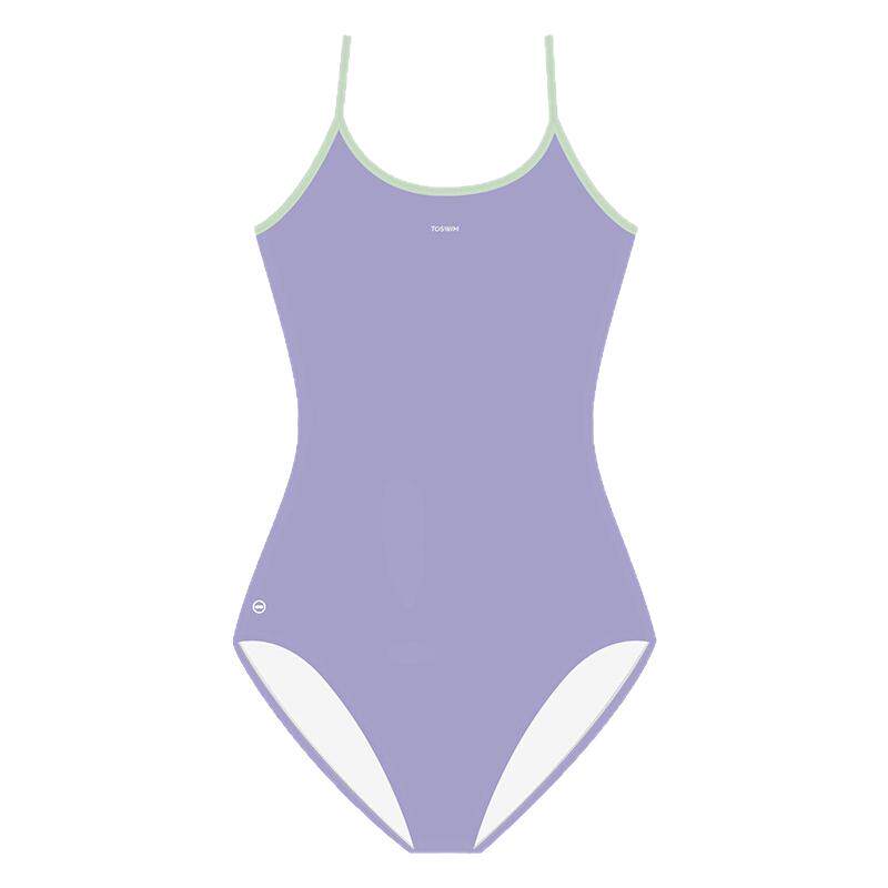 TOSWIM泳衣女连体细肩带三角新款