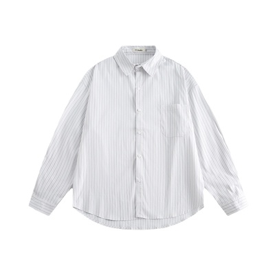 wtmp日系复古条纹口袋质感衬衫