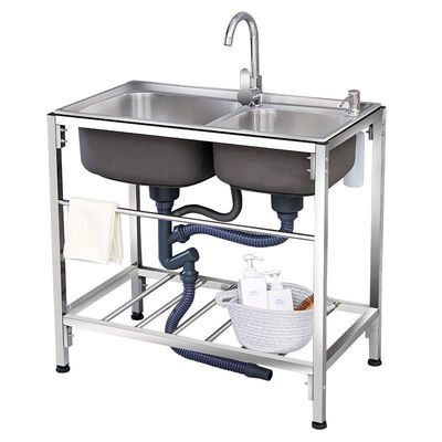 不锈钢水槽带支架厨房出租房家用