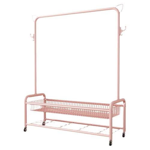 衣架落地卧室挂衣架可移动家用室内网红猫耳晾衣服架子简易衣帽架