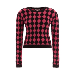 GUESSOriginals春夏女彩色格纹圆领针织毛衣-W2RR37Z33V0