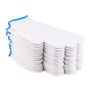 棉线手套劳保工作耐磨防滑纯棉加厚白棉纱尼龙劳工劳动男工地干活