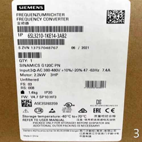 议价6SL3210-1KE14-3AB2西门子G120C 变频 器功率1.5kW内置滤波器