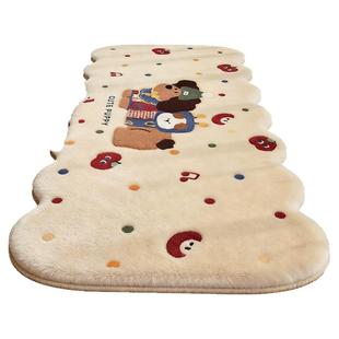 小狗异形床边毯多巴胺儿童房可爱毛绒加厚地毯客厅卧室装饰地垫子