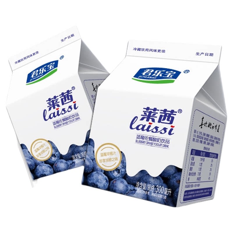 君乐宝莱茜蓝莓佐餐酸奶300ml