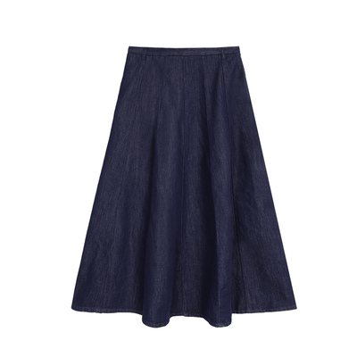 MULVANa字牛仔半身裙中长款伞裙