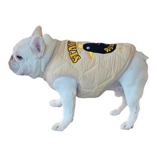 秋冬新款法斗巴哥斗牛犬衣服保暖加绒加厚马甲防寒背心雪纳瑞棉服