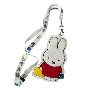 米菲毛绒卡套挂脖工牌校园卡饭卡证件公交车学生小卡ins风追星