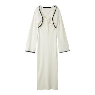 LILY BROWN春夏款 吊带针织外套露背2件套连衣裙LWNO241062