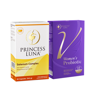 月神小花园女性益生菌30粒+有机硒60粒女性私处护理免疫力套装