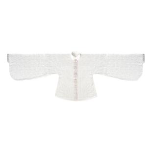 堂春三月遇兔原创汉服日常立领对襟上衣琵琶袖弓袋袖短衫明制