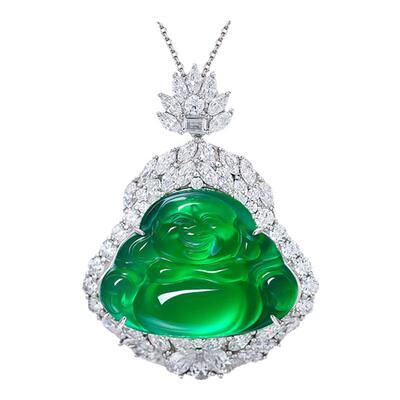 AILEQ男女通用天然玉髓电镀铑金