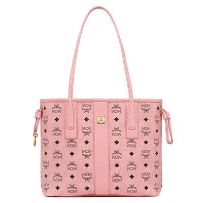 MCM LIZ小号桃花粉单肩包通勤手提包托特女款包