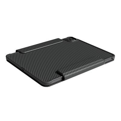 碳纤维纹新款iPadAir8保护套air765双面夹悬浮支架pro12.9磁吸拆分苹果iPad11半包壳10平板防弯mini7防摔背板
