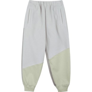 蓬马大童长裤子束脚斜切撞色拼接秋冬装男女儿童pomme de terre