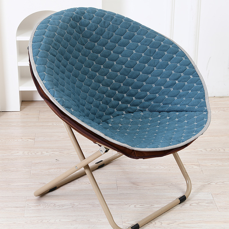 四季通用太阳椅子垫月亮椅套罩圆形替换坐垫折叠椅懒人午休座垫子