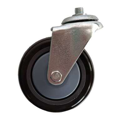 超市购物车专用轮子商场手推车万向轮静音轮电梯轮橡胶载重轮配件