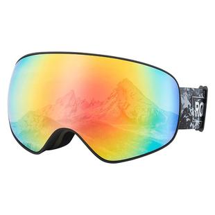 洛克兄弟滑雪镜成人双层防雾护目镜防风可卡近视儿童雪地运动装备