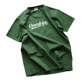 过载商店重磅宽松美式咔叽复古纯棉圆领绿色圆领T恤