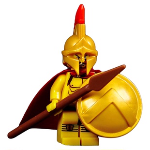 斯巴达勇士军团中古罗马十字军圣殿骑士团拼装积木士兵人仔玩具男