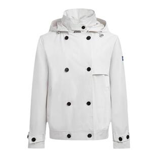 【弹力易打理】暇步士女装早春款挺括休闲通勤双排扣短款风衣外套