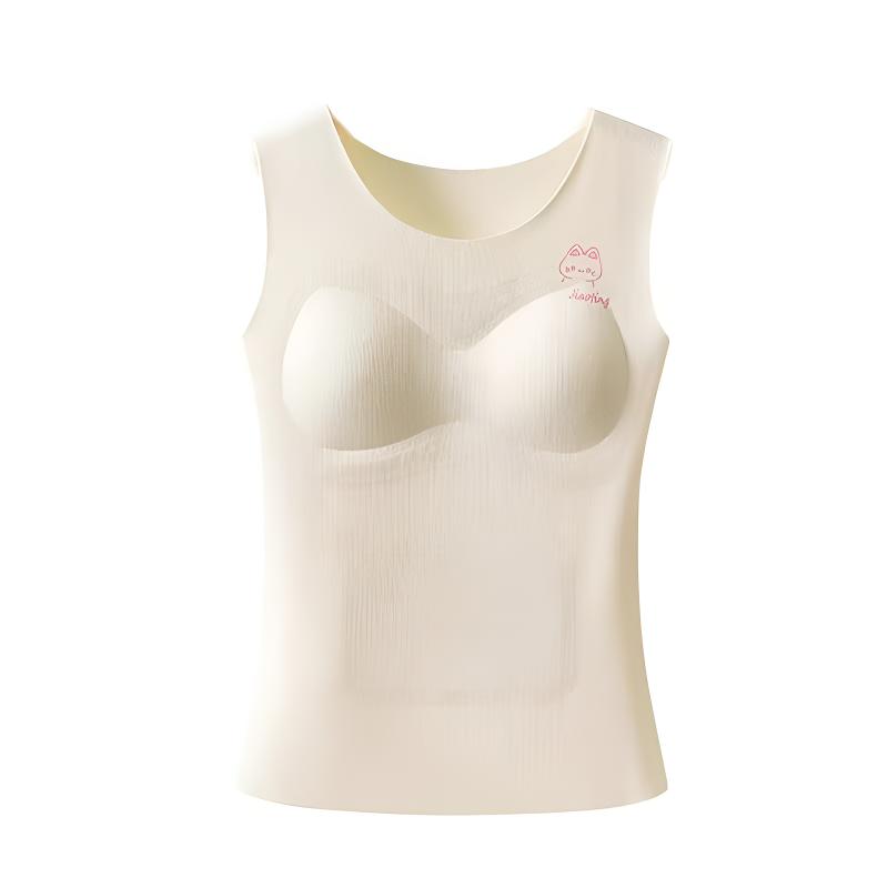 发育期少女保暖背心德绒磨毛初高中学生女童护肚防寒无痕打底内衣