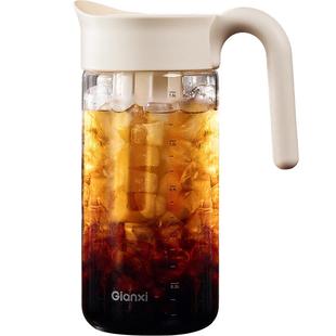 捷安玺冰箱冷水壶家用高硼硅玻璃凉水壶耐高温冷泡壶大容量冷萃壶