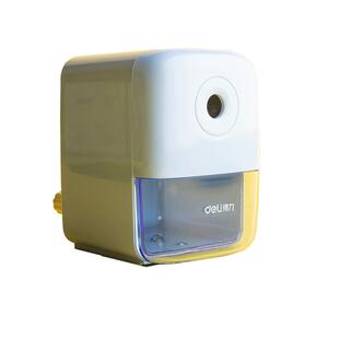 得力削笔器自动进铅转笔刀手动式手摇小学生专用削铅笔小型儿童铅笔刀削笔刀电动大口径刨笔机粗三角铅笔笔刨