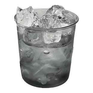 小众设计感黑武士咖啡杯黑色宽口玻璃杯冰美式拿铁高硼硅耐热水杯