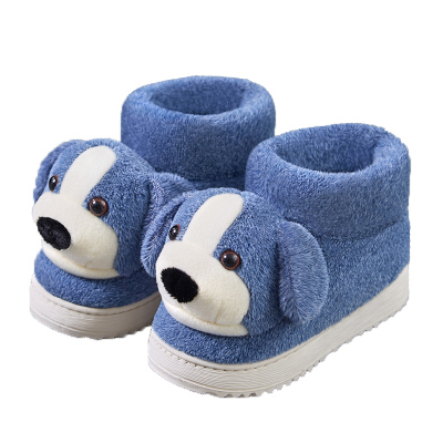 可爱狗狗厚底保暖棉拖鞋