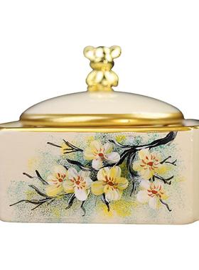 带盖糖果盒客厅烟灰缸复古首饰盒